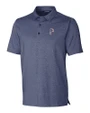 Pittsburgh Pirates Stars & Stripes Cutter & Buck Forge Heathered Stretch Mens Polo Indigo Heather Mannequin