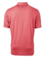 Miami Dolphins Americana Cutter & Buck Pike Banner Print Stretch Mens Polo Cardinal Red Mannequin Back