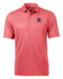 Green Bay Packers Americana Cutter & Buck Pike Banner Print Stretch Mens Polo Cardinal Red Mannequin