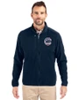 Chicago Cubs Stars & Stripes Cutter & Buck Cascade Eco Fleece Mens Full Zip Jacket Navy Blue Front