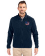 New York Giants Americana Cutter & Buck Cascade Eco Fleece Mens Full Zip Jacket Navy Blue Front