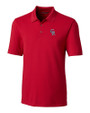 Colorado Rockies Stars & Stripes Cutter & Buck Forge Stretch Mens Big and Tall Polo Cardinal Red Mannequin