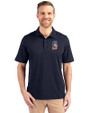 Seattle Mariners Stars & Stripes Cutter & Buck Forge Stretch Mens Big and Tall Polo Liberty Navy Front