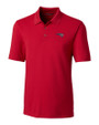 New England Patriots Americana Cutter & Buck Forge Stretch Mens Big and Tall Polo Cardinal Red Mannequin
