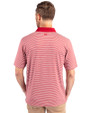 Los Angeles Dodgers Stars & Stripes Cutter & Buck Forge Tonal Stripe Stretch Mens Big and Tall Polo Cardinal Red Back