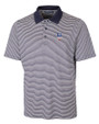 New York Mets Stars & Stripes Cutter & Buck Forge Tonal Stripe Stretch Mens Big and Tall Polo Liberty Navy Mannequin