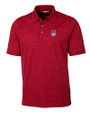 New York Mets Stars & Stripes Cutter & Buck Advantage Tri-Blend Space Dye Mens Big and Tall Polo Dark Cardinal Red Mannequin