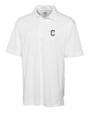 Cleveland Guardians Stars & Stripes Cutter & Buck CB Drytec Genre Textured Solid Mens Big and Tall Polo White Mannequin