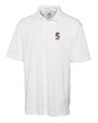 Seattle Mariners Stars & Stripes Cutter & Buck CB Drytec Genre Textured Solid Mens Big and Tall Polo White Mannequin