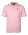 Cincinnati Reds Stars & Stripes Cutter & Buck Pike Double Dot Print Stretch Mens Big and Tall Polo Cardinal Red Mannequin