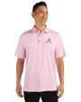 Atlanta Braves Stars & Stripes Cutter & Buck Pike Double Dot Print Stretch Mens Big and Tall Polo Cardinal Red Front