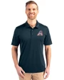 Arizona Diamondbacks Stars & Stripes Cutter & Buck Prospect Eco Textured Stretch Recycled Mens Big & Tall Polo Navy Blue Front