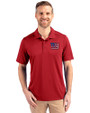 New York Giants Americana Cutter & Buck Prospect Eco Textured Stretch Recycled Mens Big & Tall Polo Cardinal Red Front