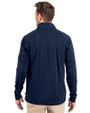Minnesota Vikings Americana Cutter & Buck Adapt Eco Knit Stretch Recycled Mens Big and Tall Quarter Zip Pullover Navy Blue Back