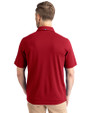 New York Giants Americana Cutter & Buck Virtue Eco Pique Recycled Mens Big and Tall Polo Cardinal Red Back