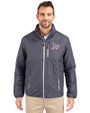 Athletics Stars And Stripes Cutter & Buck Rainier PrimaLoft®  Mens Big and Tall Eco Insulated Puffer Jacket Anthracite Melange Front
