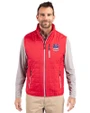 New York Mets Stars & Stripes Cutter & Buck Rainier PrimaLoft® Mens Big and Tall Eco Insulated Full Zip Puffer Vest Red Front