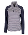Chicago White Sox Stars & Stripes Cutter & Buck Forge Tonal Stripe Stretch Half Zip Womens Top Liberty Navy Mannequin