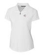 Cincinnati Reds Stars & Stripes Cutter & Buck Forge Stretch Womens Short Sleeve Polo White Mannequin