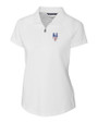 New York Mets Stars & Stripes Cutter & Buck Forge Stretch Womens Short Sleeve Polo White Mannequin
