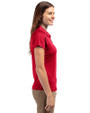 New England Patriots Americana Cutter & Buck Forge Stretch Womens Short Sleeve Polo Cardinal Red Side