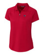 Tampa Bay Buccaneers Americana Cutter & Buck Forge Stretch Womens Short Sleeve Polo Cardinal Red Mannequin