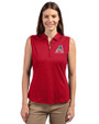 Arizona Diamondbacks Stars & Stripes Cutter & Buck Forge Stretch Womens Sleeveless Polo Cardinal Red Front