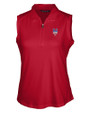 New York Mets Stars & Stripes Cutter & Buck Forge Stretch Womens Sleeveless Polo Cardinal Red Mannequin
