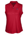 New York Giants Americana Cutter & Buck Forge Stretch Womens Sleeveless Polo Cardinal Red Mannequin