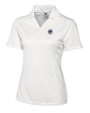Chicago Cubs Stars & Stripes Cutter & Buck Genre Textured Solid Womens Polo White Mannequin