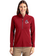 Baltimore Orioles Stars & Stripes Cutter & Buck Adapt Eco Knit Stretch Recycled Womens Half Zip Pullover Cardinal Red Front