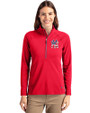 New York Yankees Stars & Stripes Cutter & Buck Adapt Eco Knit Stretch Recycled Womens Half Zip Pullover Red Front