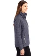 Philadelphia Phillies Stars & Stripes Cutter & Buck Rainier PrimaLoft®  Womens Eco Insulated Full Zip Puffer Jacket Anthracite Melange Side