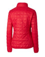 Boston Red Sox Stars & Stripes Cutter & Buck Rainier PrimaLoft®  Womens Eco Insulated Full Zip Puffer Jacket Red Mannequin Back