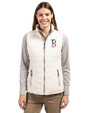 Boston Red Sox Stars & Stripes Cutter & Buck Rainier PrimaLoft® Womens Eco Insulated Full Zip Puffer Vest Coconut Front