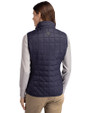 Pittsburgh Pirates Stars & Stripes Cutter & Buck Rainier PrimaLoft® Womens Eco Insulated Full Zip Puffer Vest Dark Navy/Silver Back