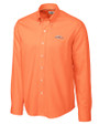 Pepperdine Waves Cutter & Buck Epic Easy Care Nailshead Mens Long Sleeve Dress Shirt College Orange Mannequin