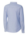 New York Giants Americana Cutter & Buck Stretch Oxford Womens Long Sleeve Dress Shirt Light Blue Mannequin Back