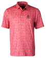 New Orleans Saints Americana Cutter & Buck Pike Constellation Print Stretch Mens Polo Red Mannequin