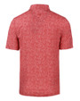 New Orleans Saints Americana Cutter & Buck Pike Constellation Print Stretch Mens Polo Red Mannequin Back