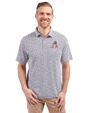 Arizona Diamondbacks Stars & Stripes Cutter & Buck Virtue Eco Pique Botanical Print Recycled Mens Polo Navy Blue Front