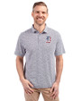 Detroit Tigers Stars & Stripes Cutter & Buck Virtue Eco Pique Botanical Print Recycled Mens Polo Navy Blue Front
