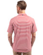 Colorado Rockies Stars & Stripes Cutter & Buck Virtue Eco Pique Stripe Recycled Mens Polo Cardinal Red Back
