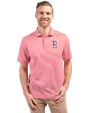 Boston Red Sox Stars & Stripes Cutter & Buck Virtue Eco Pique Stripe Recycled Mens Polo Red Front