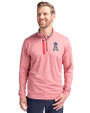 Los Angeles Angels Stars & Stripes Cutter & Buck Stealth Heathered Mens Quarter Zip Cardinal Red Front