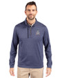 Los Angeles Angels Stars & Stripes Cutter & Buck Stealth Heathered Quarter Zip Mens Pullover Liberty Navy Front