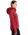 Tennessee Titans Americana Cutter & Buck Mainsail Full Zip Hooded Womens Jacket Cardinal Red Heather Side