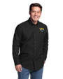 Jacksonville Jaguars Cutter & Buck Epic Easy Care Fine Twill Mens Big and Tall Dress Shirt Black Front