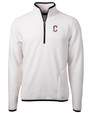 Cleveland Guardians Stars & Stripes Cutter & Buck Cascade Eco Sherpa Fleece Mens Quarter Zip Jacket SHNV_MANN_HG 1