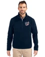 Washington Nationals Stars & Stripes Cutter & Buck Cascade Eco Fleece Mens Quarter Zip Jacket Navy Blue Front